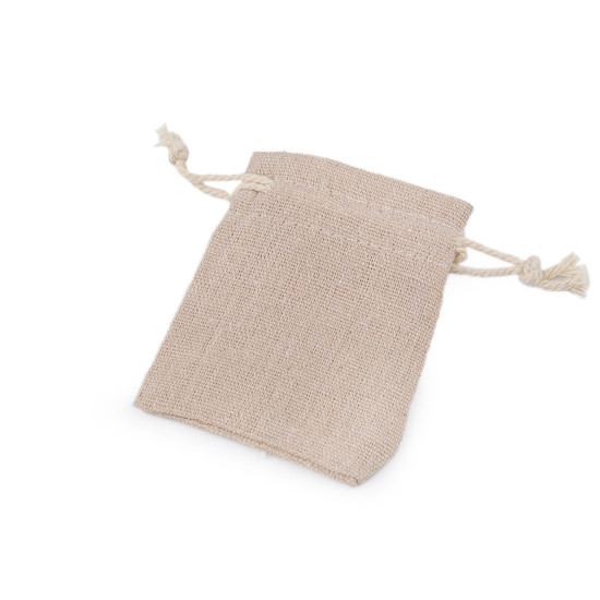 Bolsa de regalo de lino 7x9 cm - Crudo claro (10 Piezas) Bolsa de regalo de lino 7x9 cm - Crudo claro (10 Piezas)