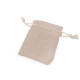 Bolsa de regalo de lino 7x9 cm - Crudo claro (10 Piezas) Bolsa de regalo de lino 7x9 cm - Crudo claro (10 Piezas)