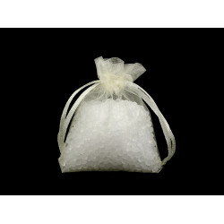 Woreczek podarunkowy 7x9 cm organza - Kremowyjasny (100 Sztuki)