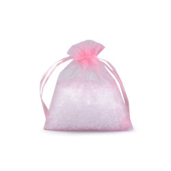 Woreczek podarunkowy 7x9 cm organza - Różowy jasny (100 Sztuki)
