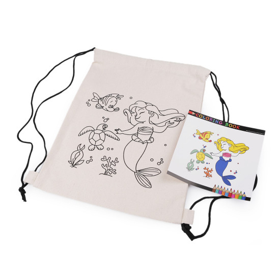 Cotton bag / drawstring school bag for diy painting 27x35 cm - Ecru light (1 Piece) Cotton bag / drawstring school bag for diy painting 27x35 cm - Ecru light (1 Piece)