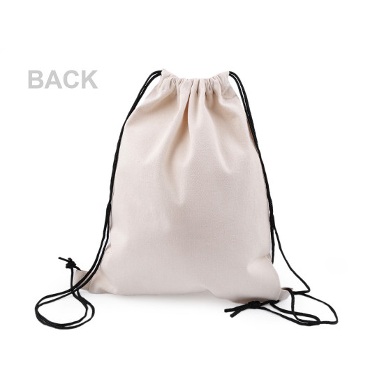 Cotton bag / drawstring school bag for diy painting 27x35 cm - Ecru light (1 Piece) Cotton bag / drawstring school bag for diy painting 27x35 cm - Ecru light (1 Piece)