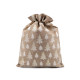 Sac cadeau de noël avec paillettes, 30 x 40 cm, imitation jute - Ecru natural (1 Pièce) Sac cadeau de noël avec paillettes, 30 x 40 cm, imitation jute - Ecru natural (1 Pièce)