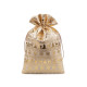 Sac cadeau de noël avec imprimé métallisé, 20 x 30 cm, imitation jute - Écru lumineux (1 Pièce) Sac cadeau de noël avec imprimé métallisé, 20 x 30 cm, imitation jute - Écru lumineux (1 Pièce)