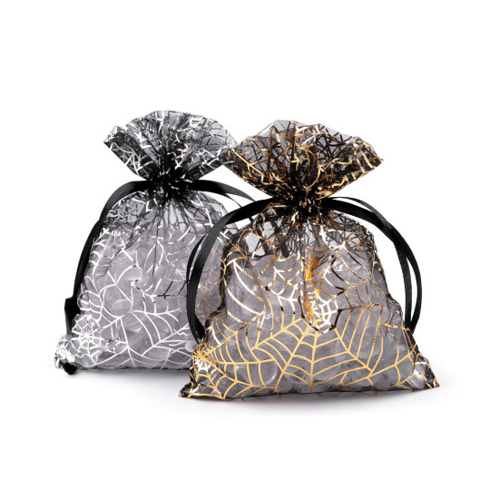 Sacchetto regalo in organza / sacchetto per halloween, dimensioni: 13 x 18 cm - Nero (10 Pezzi) Sacchetto regalo in organza / sacchetto per halloween, dimensioni: 13 x 18 cm - Nero (10 Pezzi)