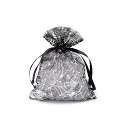 Organza gift bag / halloween bag 13x18 cm - Black (10 Pieces)