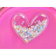 Girl's wallet, heart with sand sequins 10.5x13 cm - Blue light (1 Piece) Girl's wallet, heart with sand sequins 10.5x13 cm - Blue light (1 Piece)