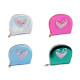 Girl's wallet, heart with sand sequins 10.5x13 cm - Blue light (1 Piece) Girl's wallet, heart with sand sequins 10.5x13 cm - Blue light (1 Piece)
