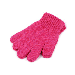 Children's chenille gloves - Pink sharp (1 Pair)