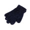 Gants chenille pour enfants - Bleu fonçé (1 Paire)