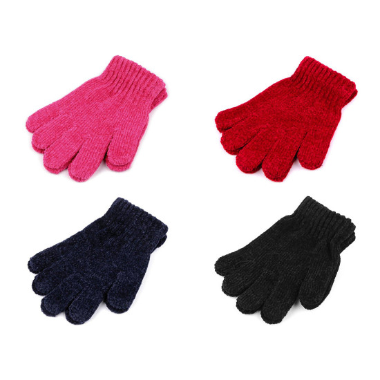 Children's chenille gloves - Pink sharp (4 Pairs) Children's chenille gloves - Pink sharp (4 Pairs)