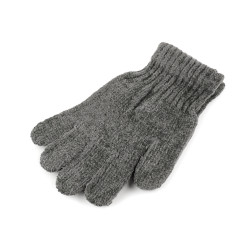 Children's chenille gloves - Grey (1 Pair)