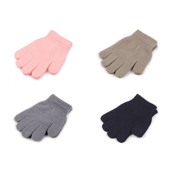 Children's knitted gloves - Grey (1 Pair) Children's knitted gloves - Grey (1 Pair)