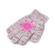 Girls' knitted gloves with snowflake - Grey (1 Pair) Girls' knitted gloves with snowflake - Grey (1 Pair)