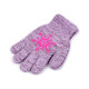 Girls' knitted gloves with snowflake - Grey (1 Pair) Girls' knitted gloves with snowflake - Grey (1 Pair)