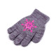 Girls' knitted gloves with snowflake - Grey (1 Pair) Girls' knitted gloves with snowflake - Grey (1 Pair)