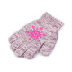 Girls' knitted gloves with snowflake - Grey (1 Pair) Girls' knitted gloves with snowflake - Grey (1 Pair)