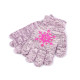 Girls' knitted gloves with snowflake - Grey (1 Pair) Girls' knitted gloves with snowflake - Grey (1 Pair)