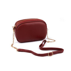 Borsa a tracolla da donna/ragazza, dimensioni: 13,5 x 20 cm - Rosso vino chiaro (1 Pezzo)