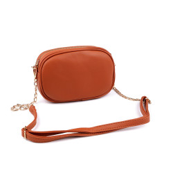 Borsa a tracolla da donna/ragazza, dimensioni: 13,5 x 20 cm - Marrone cognac (1 Pezzo)