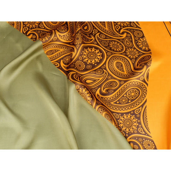 Satintuch paisley 70 x 70 cm - Cognac-braun (1 Stück) Satintuch paisley 70 x 70 cm - Cognac-braun (1 Stück)