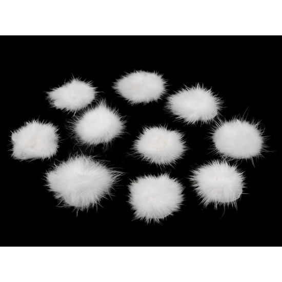 Aplikacja pompon futerkowy ø3 cm - Pudrowy (100 Sztuki) Aplikacja pompon futerkowy ø3 cm - Pudrowy (100 Sztuki)