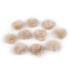 Aplikacja pompon futerkowy ø3 cm - Pudrowy (100 Sztuki) Aplikacja pompon futerkowy ø3 cm - Pudrowy (100 Sztuki)
