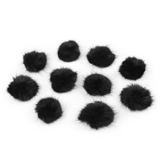 Aplikacja pompon futerkowy ø3 cm - Pudrowy (100 Sztuki) Aplikacja pompon futerkowy ø3 cm - Pudrowy (100 Sztuki)