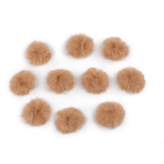 Aplikacja pompon futerkowy ø3 cm - Pudrowy (100 Sztuki) Aplikacja pompon futerkowy ø3 cm - Pudrowy (100 Sztuki)