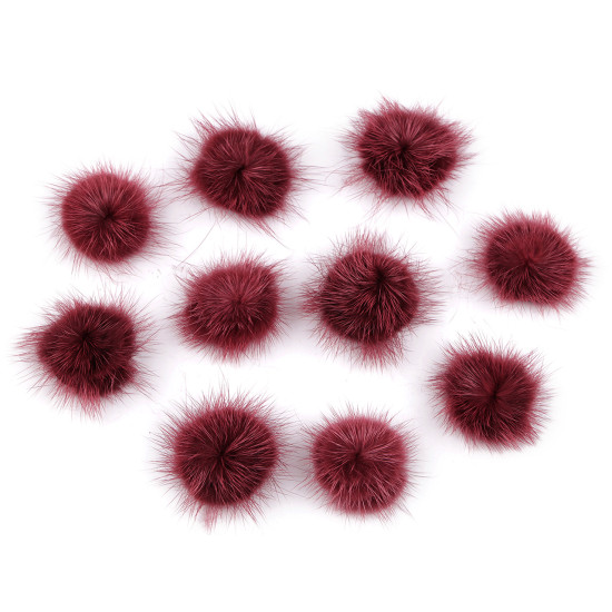 Aplikacja pompon futerkowy ø3 cm - Pudrowy (100 Sztuki) Aplikacja pompon futerkowy ø3 cm - Pudrowy (100 Sztuki)