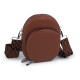 Női / lányos crossbody táska pánttal 14x19 cm - Sötét bézs (1 Darab) Női / lányos crossbody táska pánttal 14x19 cm - Sötét bézs (1 Darab)