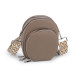 Női / lányos crossbody táska pánttal 14x19 cm - Sötét bézs (1 Darab) Női / lányos crossbody táska pánttal 14x19 cm - Sötét bézs (1 Darab)