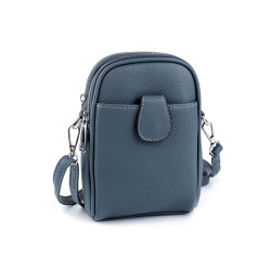 Borsa a tracolla da donna/ragazza, dimensioni: 14 x 19 cm - Blu-grigio (1 Pezzo)