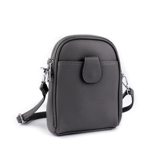 Női / lányos crossbody táska pánttal 14x19 cm - Sötét bézs (1 Darab) Női / lányos crossbody táska pánttal 14x19 cm - Sötét bézs (1 Darab)