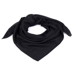 Plain scarf 90x90 cm - Black (1 Piece)