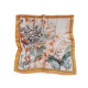Batic / eșarfă din satin flori si fluture 70x70 cm - Maro bronz (1 Bucată) Batic / eșarfă din satin flori si fluture 70x70 cm - Maro bronz (1 Bucată)