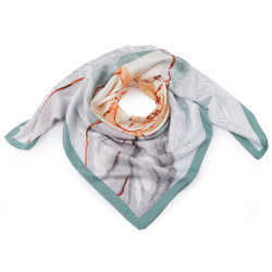 Satin scarf 90x90 cm - Very light gray (1 Piece)