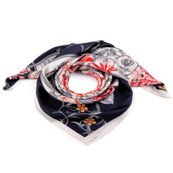Bufanda de raso 90 x 90 cm - Azul oscuro (1 Pieza)
