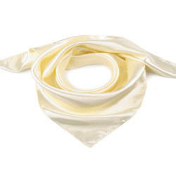 Plain satin scarf 60x60 cm - Vanilla (1 Piece)
