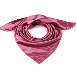 Plain satin scarf 60x60 cm - Vintage pink (1 Piece)