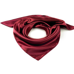 Plain satin scarf 60x60 cm - Light wine red (1 Piece)