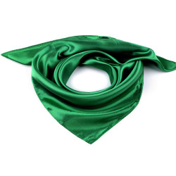 Plain satin scarf 60x60 cm - Irish green (1 Piece)