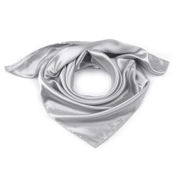 Plain satin scarf 60x60 cm - Grey (1 Piece)
