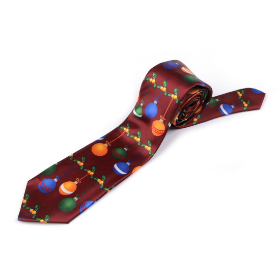 Weihnachtskrawatte aus satin - Bordeaux (4 Stücke) Weihnachtskrawatte aus satin - Bordeaux (4 Stücke)
