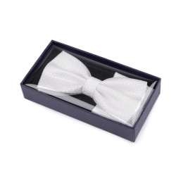 Conjunto de pajarita y pañuelo de bolsillo - Blanco (1 Caja)