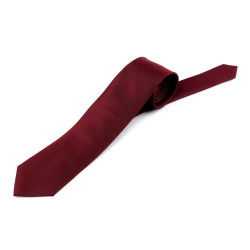 Krawat jednokolorowy mikrowłókno - Bordo (1 Sztuka)