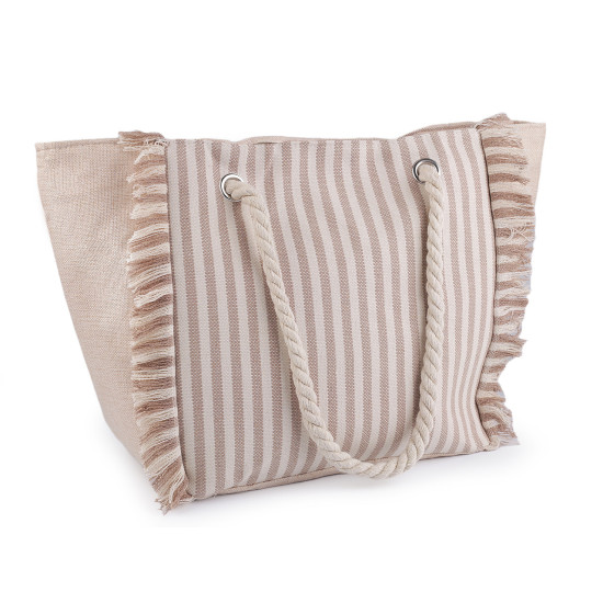 Summer bag with stripes 33x52 cm - Red (1 Piece) Summer bag with stripes 33x52 cm - Red (1 Piece)