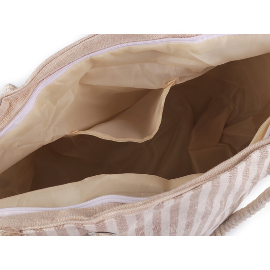 Summer bag with stripes 33x52 cm - Red (1 Piece) Summer bag with stripes 33x52 cm - Red (1 Piece)