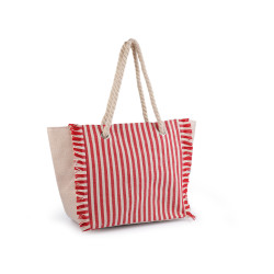 Torba letnia / plażowa 33x52 cm paseczki - Czerwony (1 Sztuka)