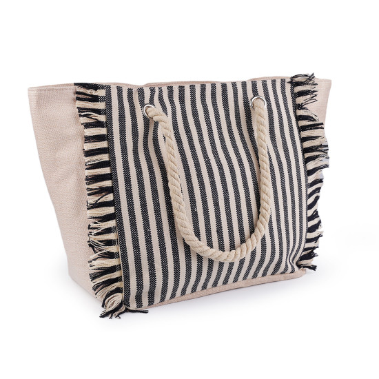 Summer bag with stripes 33x52 cm - Red (1 Piece) Summer bag with stripes 33x52 cm - Red (1 Piece)